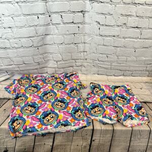 Wei Wei Stitch Labubu Inspired Bamboo Short Set